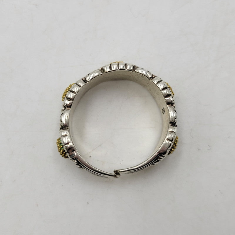 【中古品】【メンズ/レディース】 UNKNOWN アンノウン S990 DESIGN RING デザイン リング アクセサリー 192-260606-ya-13-izu カラー：シルバー×ゴールド 万代Net店