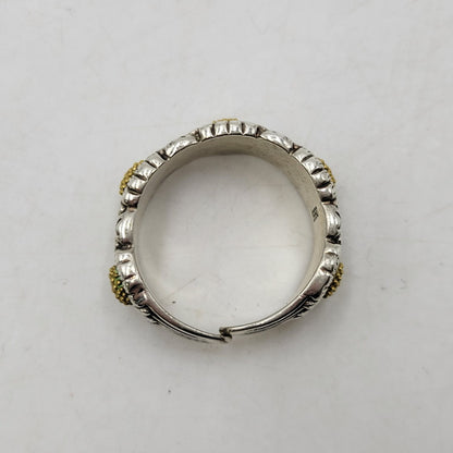 【中古品】【メンズ/レディース】 UNKNOWN アンノウン S990 DESIGN RING デザイン リング アクセサリー 192-260606-ya-13-izu カラー：シルバー×ゴールド 万代Net店