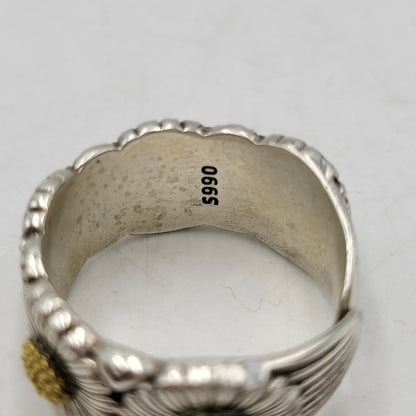 【中古品】【メンズ/レディース】 UNKNOWN アンノウン S990 DESIGN RING デザイン リング アクセサリー 192-260606-ya-13-izu カラー：シルバー×ゴールド 万代Net店