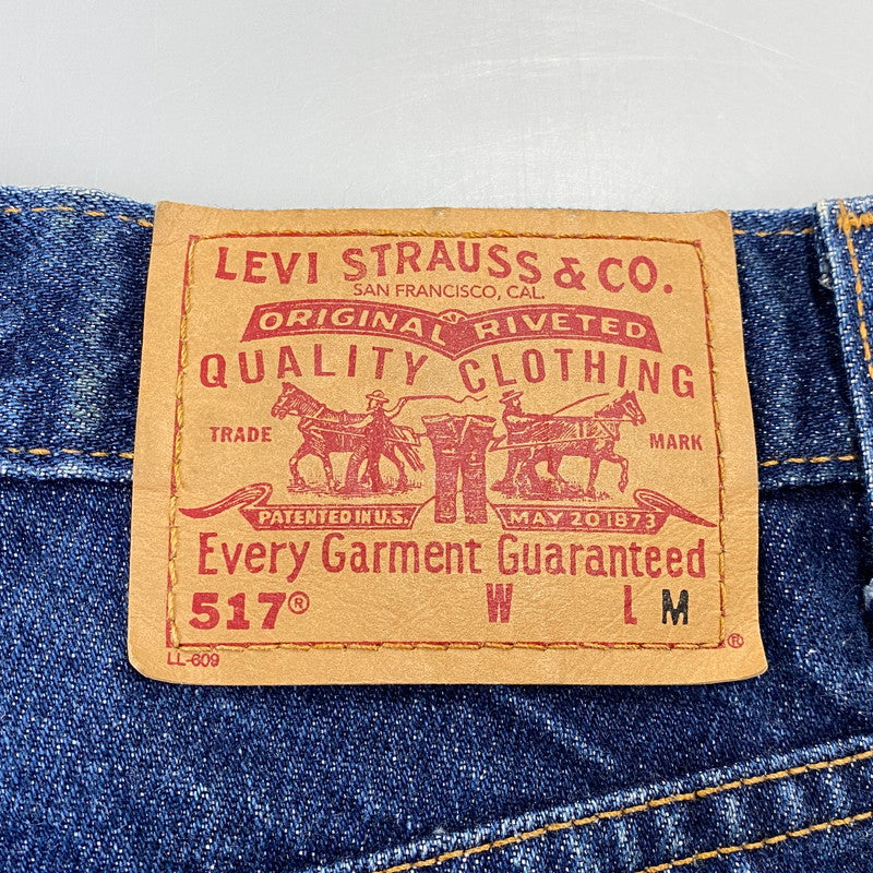 【中古品】【メンズ】 LEVI'S リーバイス 11517-0216 刻印230 メキシコ製 2001年製 00SS 517 BOOT CUT SLIM FIT DENIM PANTS ブーツ カット スリム フィット デニム パンツ ボトムス ズボン 157-260719-cs-11-izu サイズ：M カラー：インディゴ 万代Net店