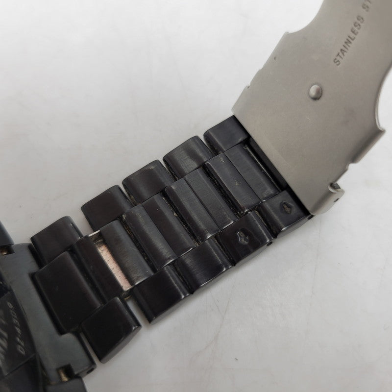 【中古品】【メンズ/レディース】 DIESEL ディーゼル DZ-4309 QUARTZ WATCH クオーツ ウォッチ 腕時計 時計 197-260602-ya-04-izu カラー：ブラック×ゴールド 万代Net店