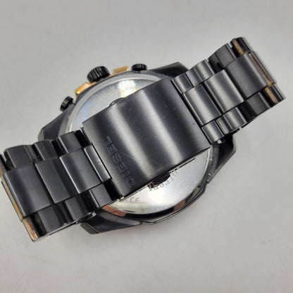 【中古品】【メンズ/レディース】 DIESEL ディーゼル DZ-4309 QUARTZ WATCH クオーツ ウォッチ 腕時計 時計 197-260602-ya-04-izu カラー：ブラック×ゴールド 万代Net店