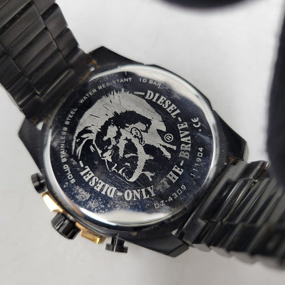【中古品】【メンズ/レディース】 DIESEL ディーゼル DZ-4309 QUARTZ WATCH クオーツ ウォッチ 腕時計 時計 197-260602-ya-04-izu カラー：ブラック×ゴールド 万代Net店