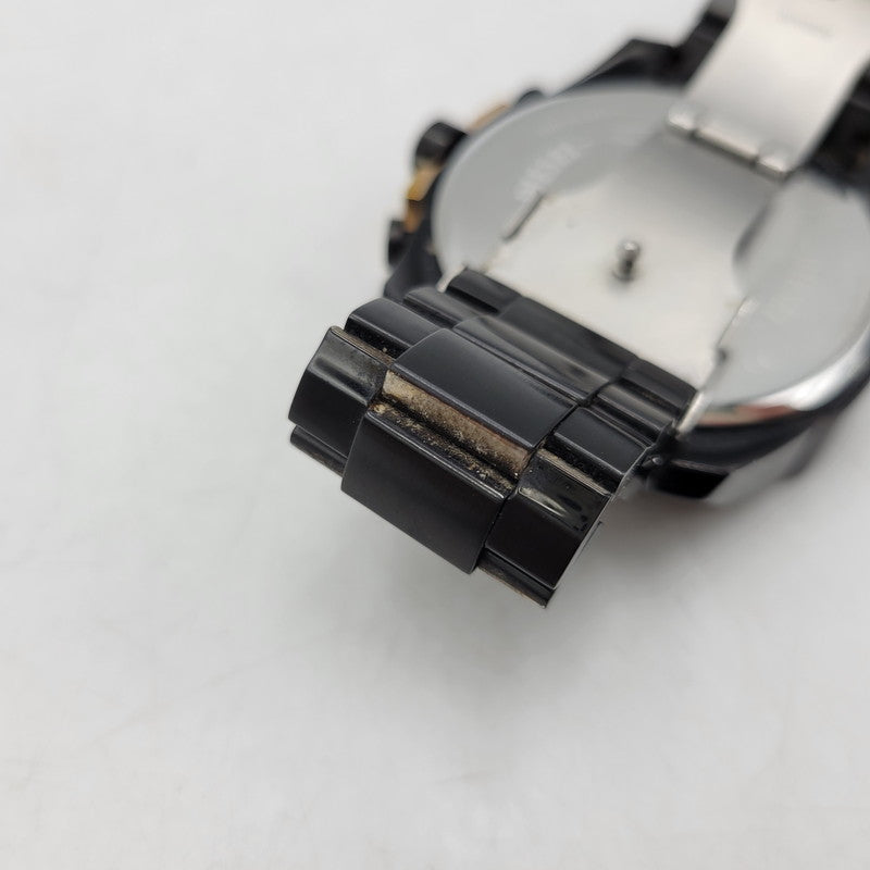 【中古品】【メンズ/レディース】 DIESEL ディーゼル DZ-4309 QUARTZ WATCH クオーツ ウォッチ 腕時計 時計 197-260602-ya-04-izu カラー：ブラック×ゴールド 万代Net店