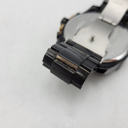 【中古品】【メンズ/レディース】 DIESEL ディーゼル DZ-4309 QUARTZ WATCH クオーツ ウォッチ 腕時計 時計 197-260602-ya-04-izu カラー：ブラック×ゴールド 万代Net店
