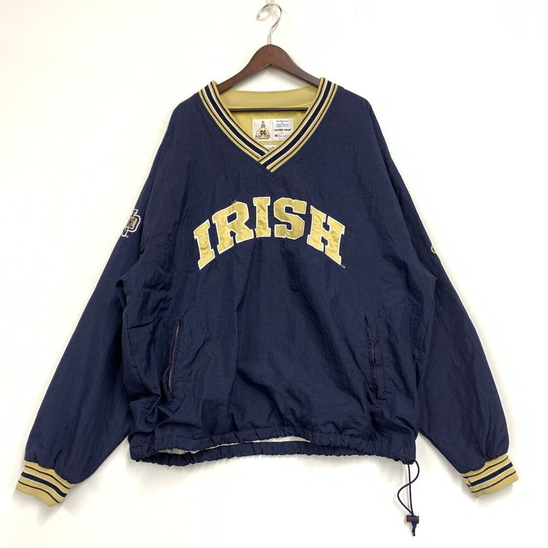 【中古品】【メンズ】 CHAMPION チャンピオン NOTRE DAME 90S IRISH V-NECK NYLON PULLOVER ナイロン プルオーバー アウター 146-260801-yn-10-izu サイズ：XL カラー：ネイビー 万代Net店
