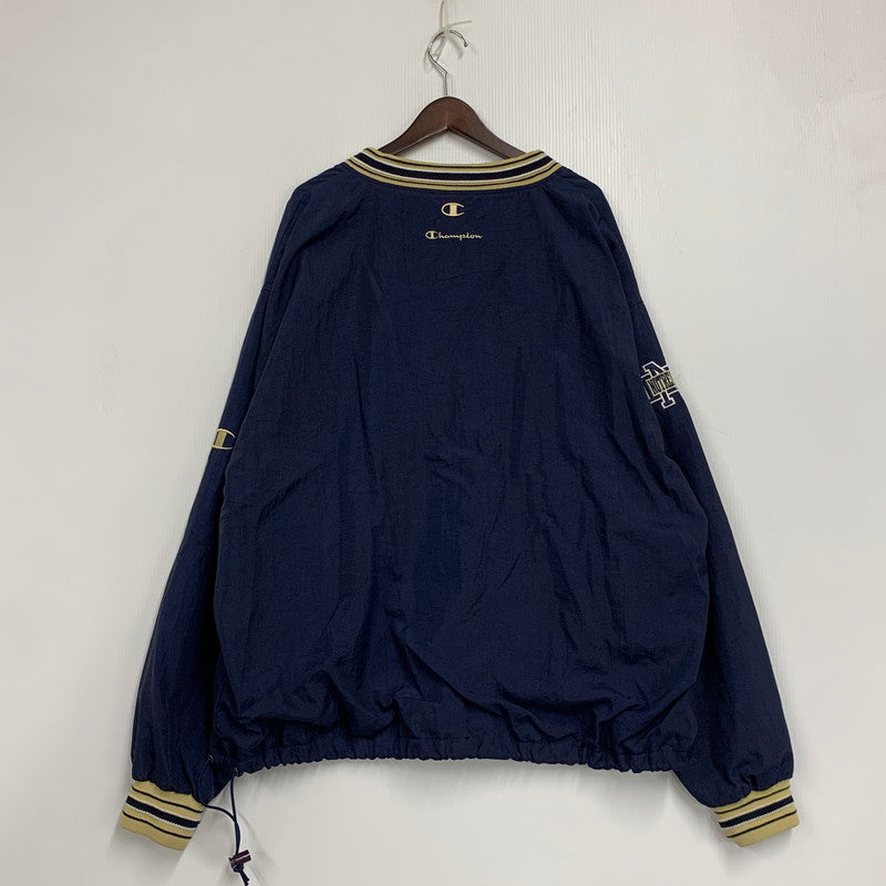 【中古品】【メンズ】 CHAMPION チャンピオン NOTRE DAME 90S IRISH V-NECK NYLON PULLOVER ナイロン プルオーバー アウター 146-260801-yn-10-izu サイズ：XL カラー：ネイビー 万代Net店
