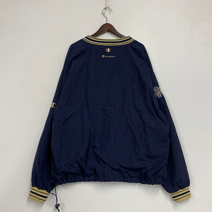 【中古品】【メンズ】 CHAMPION チャンピオン NOTRE DAME 90S IRISH V-NECK NYLON PULLOVER ナイロン プルオーバー アウター 146-260801-yn-10-izu サイズ：XL カラー：ネイビー 万代Net店