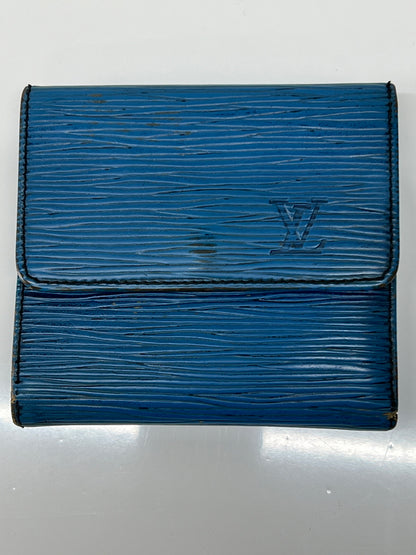 【現状渡し品】【メンズ/レディース】 LOUIS VUITTON ルイ・ヴィトン エピ ポルトモネ ビエ カルト クレディ M63485 Wホック 三つ折り財布 178-260703-kk-01-hon カラー：トレドブルー 万代Net店
