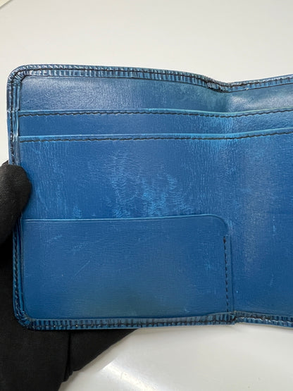【現状渡し品】【メンズ/レディース】 LOUIS VUITTON ルイ・ヴィトン エピ ポルトモネ ビエ カルト クレディ M63485 Wホック 三つ折り財布 178-260703-kk-01-hon カラー：トレドブルー 万代Net店