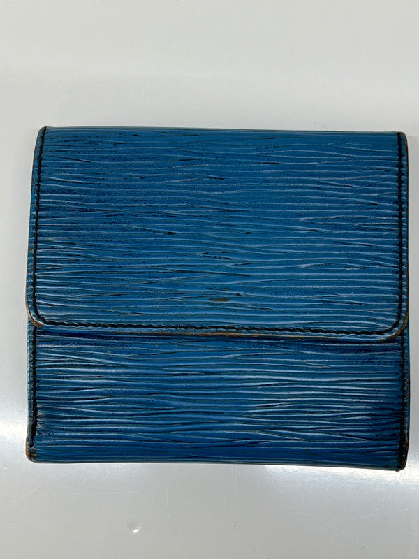 【現状渡し品】【メンズ/レディース】 LOUIS VUITTON ルイ・ヴィトン エピ ポルトモネ ビエ カルト クレディ M63485 Wホック 三つ折り財布 178-260703-kk-01-hon カラー：トレドブルー 万代Net店