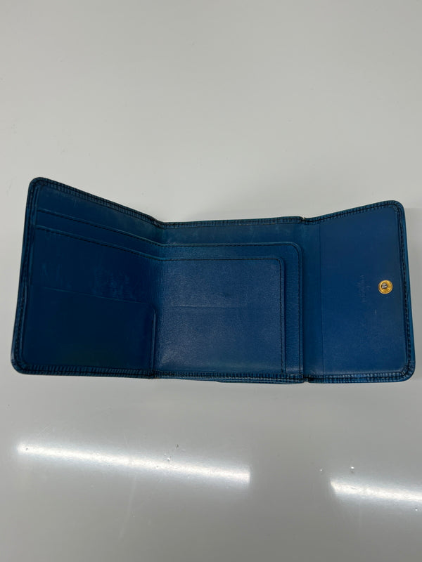 【現状渡し品】【メンズ/レディース】 LOUIS VUITTON ルイ・ヴィトン エピ ポルトモネ ビエ カルト クレディ M63485 Wホック 三つ折り財布 178-260703-kk-01-hon カラー：トレドブルー 万代Net店