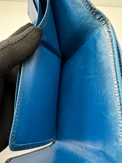【現状渡し品】【メンズ/レディース】 LOUIS VUITTON ルイ・ヴィトン エピ ポルトモネ ビエ カルト クレディ M63485 Wホック 三つ折り財布 178-260703-kk-01-hon カラー：トレドブルー 万代Net店