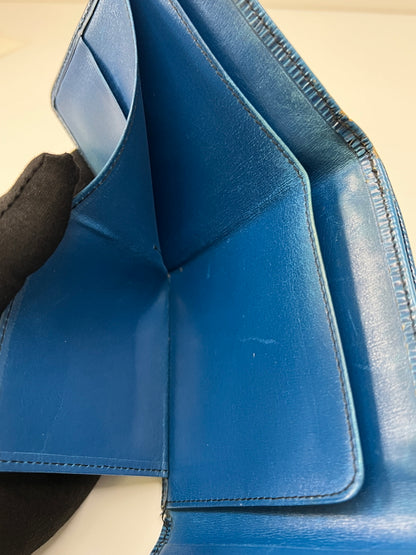 【現状渡し品】【メンズ/レディース】 LOUIS VUITTON ルイ・ヴィトン エピ ポルトモネ ビエ カルト クレディ M63485 Wホック 三つ折り財布 178-260703-kk-01-hon カラー：トレドブルー 万代Net店