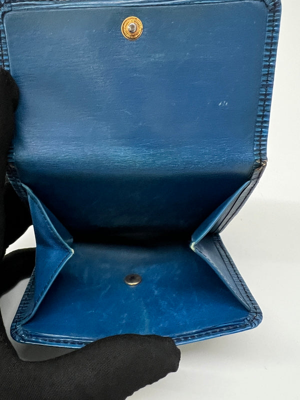 【現状渡し品】【メンズ/レディース】 LOUIS VUITTON ルイ・ヴィトン エピ ポルトモネ ビエ カルト クレディ M63485 Wホック 三つ折り財布 178-260703-kk-01-hon カラー：トレドブルー 万代Net店