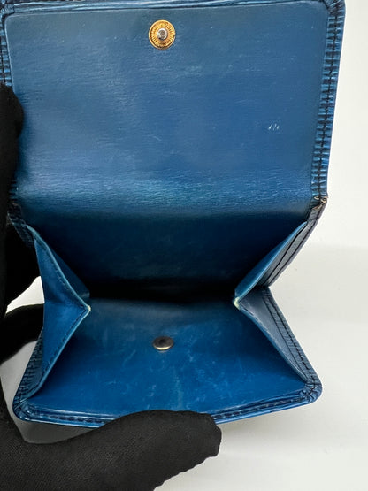 【現状渡し品】【メンズ/レディース】 LOUIS VUITTON ルイ・ヴィトン エピ ポルトモネ ビエ カルト クレディ M63485 Wホック 三つ折り財布 178-260703-kk-01-hon カラー：トレドブルー 万代Net店