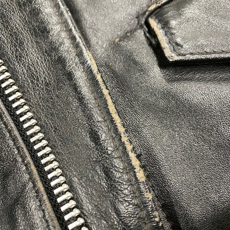 【中古品】【メンズ】 SCHOTT ショット 618H BNDL USA製 80S HORSEHIDE LEATHER DOUBLE RIDERS JACKET ホースハイド レザー ダブル ライダース レザージャケット アウター 145-260520-cs-16-izu サイズ：36 カラー：ブラック 万代Net店