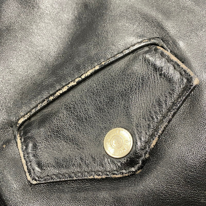 【中古品】【メンズ】 SCHOTT ショット 618H BNDL USA製 80S HORSEHIDE LEATHER DOUBLE RIDERS JACKET ホースハイド レザー ダブル ライダース レザージャケット アウター 145-260520-cs-16-izu サイズ：36 カラー：ブラック 万代Net店