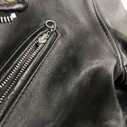 【中古品】【メンズ】 SCHOTT ショット 618H BNDL USA製 80S HORSEHIDE LEATHER DOUBLE RIDERS JACKET ホースハイド レザー ダブル ライダース レザージャケット アウター 145-260520-cs-16-izu サイズ：36 カラー：ブラック 万代Net店