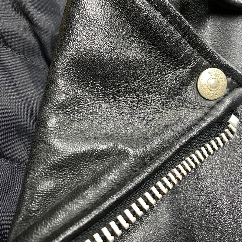 【中古品】【メンズ】 SCHOTT ショット 618H BNDL USA製 80S HORSEHIDE LEATHER DOUBLE RIDERS JACKET ホースハイド レザー ダブル ライダース レザージャケット アウター 145-260520-cs-16-izu サイズ：36 カラー：ブラック 万代Net店