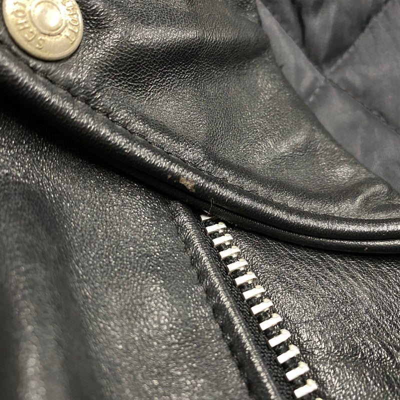 【中古品】【メンズ】 SCHOTT ショット 618H BNDL USA製 80S HORSEHIDE LEATHER DOUBLE RIDERS JACKET ホースハイド レザー ダブル ライダース レザージャケット アウター 145-260520-cs-16-izu サイズ：36 カラー：ブラック 万代Net店