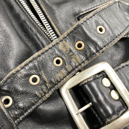 【中古品】【メンズ】 SCHOTT ショット 618H BNDL USA製 80S HORSEHIDE LEATHER DOUBLE RIDERS JACKET ホースハイド レザー ダブル ライダース レザージャケット アウター 145-260520-cs-16-izu サイズ：36 カラー：ブラック 万代Net店