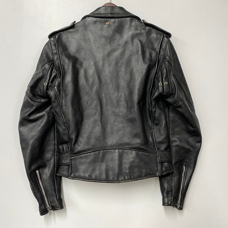 【中古品】【メンズ】 SCHOTT ショット 618H BNDL USA製 80S HORSEHIDE LEATHER DOUBLE RIDERS JACKET ホースハイド レザー ダブル ライダース レザージャケット アウター 145-260520-cs-16-izu サイズ：36 カラー：ブラック 万代Net店