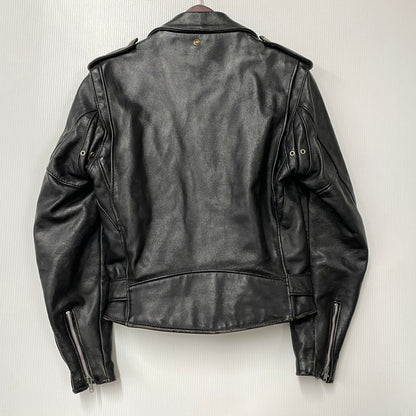 【中古品】【メンズ】 SCHOTT ショット 618H BNDL USA製 80S HORSEHIDE LEATHER DOUBLE RIDERS JACKET ホースハイド レザー ダブル ライダース レザージャケット アウター 145-260520-cs-16-izu サイズ：36 カラー：ブラック 万代Net店