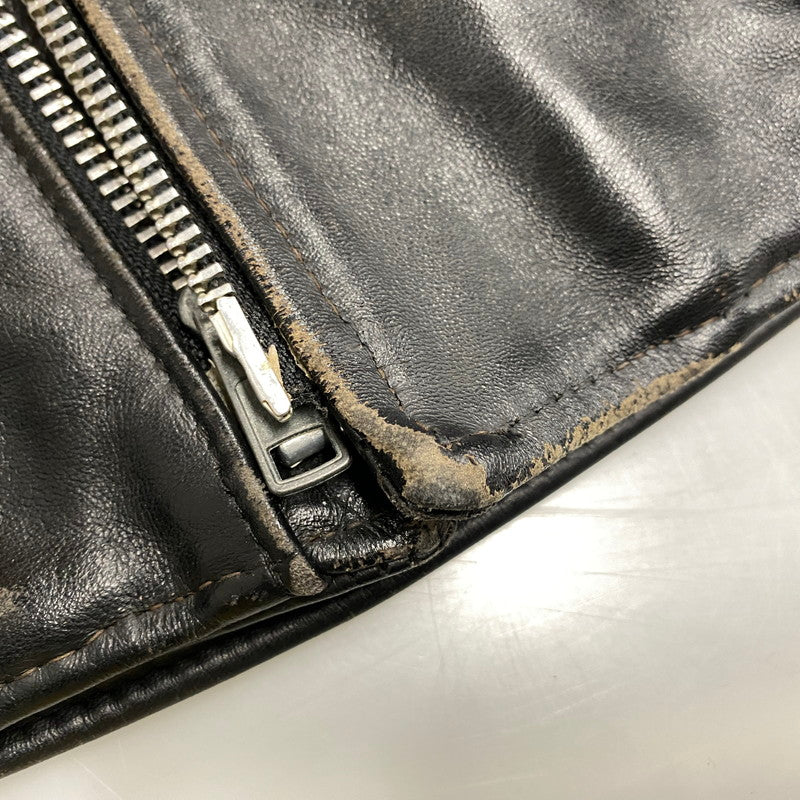 【中古品】【メンズ】 SCHOTT ショット 618H BNDL USA製 80S HORSEHIDE LEATHER DOUBLE RIDERS JACKET ホースハイド レザー ダブル ライダース レザージャケット アウター 145-260520-cs-16-izu サイズ：36 カラー：ブラック 万代Net店