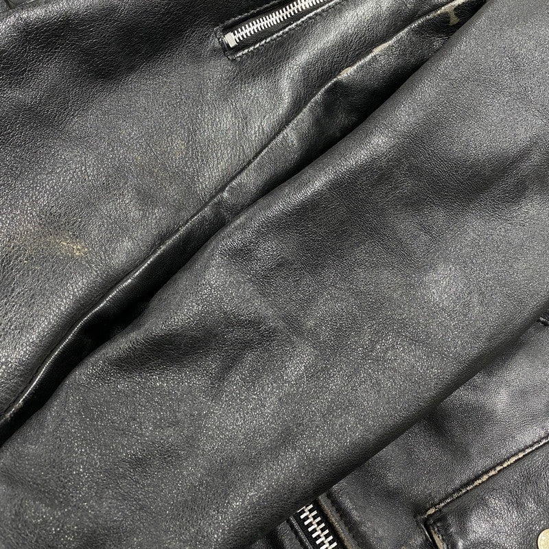 【中古品】【メンズ】 SCHOTT ショット 618H BNDL USA製 80S HORSEHIDE LEATHER DOUBLE RIDERS JACKET ホースハイド レザー ダブル ライダース レザージャケット アウター 145-260520-cs-16-izu サイズ：36 カラー：ブラック 万代Net店