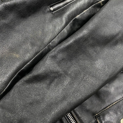 【中古品】【メンズ】 SCHOTT ショット 618H BNDL USA製 80S HORSEHIDE LEATHER DOUBLE RIDERS JACKET ホースハイド レザー ダブル ライダース レザージャケット アウター 145-260520-cs-16-izu サイズ：36 カラー：ブラック 万代Net店