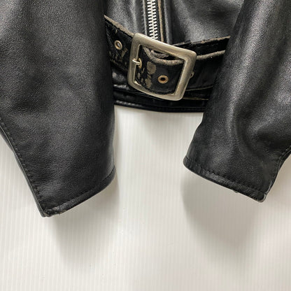 【中古品】【メンズ】 SCHOTT ショット 618H BNDL USA製 80S HORSEHIDE LEATHER DOUBLE RIDERS JACKET ホースハイド レザー ダブル ライダース レザージャケット アウター 145-260520-cs-16-izu サイズ：36 カラー：ブラック 万代Net店