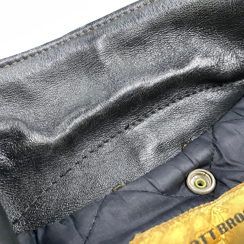 【中古品】【メンズ】 SCHOTT ショット 618H BNDL USA製 80S HORSEHIDE LEATHER DOUBLE RIDERS JACKET ホースハイド レザー ダブル ライダース レザージャケット アウター 145-260520-cs-16-izu サイズ：36 カラー：ブラック 万代Net店