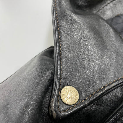 【中古品】【メンズ】 SCHOTT ショット 618H BNDL USA製 80S HORSEHIDE LEATHER DOUBLE RIDERS JACKET ホースハイド レザー ダブル ライダース レザージャケット アウター 145-260520-cs-16-izu サイズ：36 カラー：ブラック 万代Net店