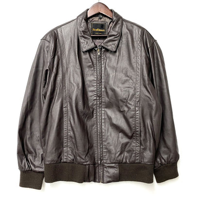 【中古品】【メンズ】 SUB URBAN サブアーバン 90S COW LEATHER BLOUSON JACKET カウ レザー ブルゾン ジャケット アウター 146-260527-cs-10-izu サイズ：L カラー：ブラウン 万代Net店