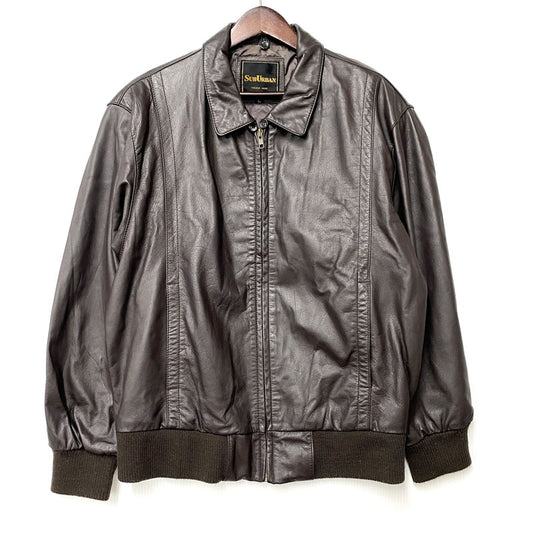【中古品】【メンズ】 SUB URBAN サブアーバン 90S COW LEATHER BLOUSON JACKET カウ レザー ブルゾン ジャケット アウター 146-260527-cs-10-izu サイズ：L カラー：ブラウン 万代Net店