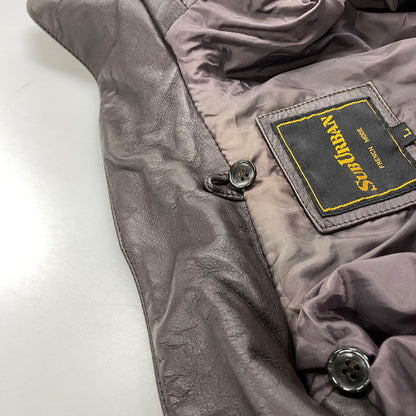 【中古品】【メンズ】 SUB URBAN サブアーバン 90S COW LEATHER BLOUSON JACKET カウ レザー ブルゾン ジャケット アウター 146-260527-cs-10-izu サイズ：L カラー：ブラウン 万代Net店