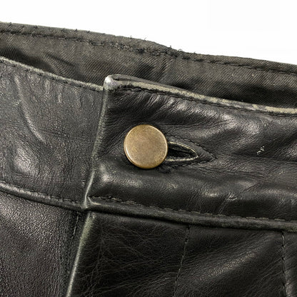 【中古品】【メンズ】 VANSON バンソン USA製 LEATHER RIDERS PANTS レザー ライダース パンツ ボトムス ズボン 156-260520-cs-17-izu サイズ：30 カラー：ブラック 万代Net店