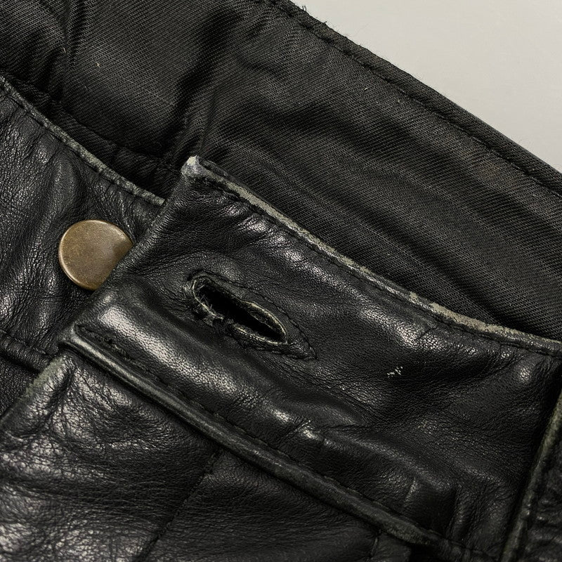 【中古品】【メンズ】 VANSON バンソン USA製 LEATHER RIDERS PANTS レザー ライダース パンツ ボトムス ズボン 156-260520-cs-17-izu サイズ：30 カラー：ブラック 万代Net店