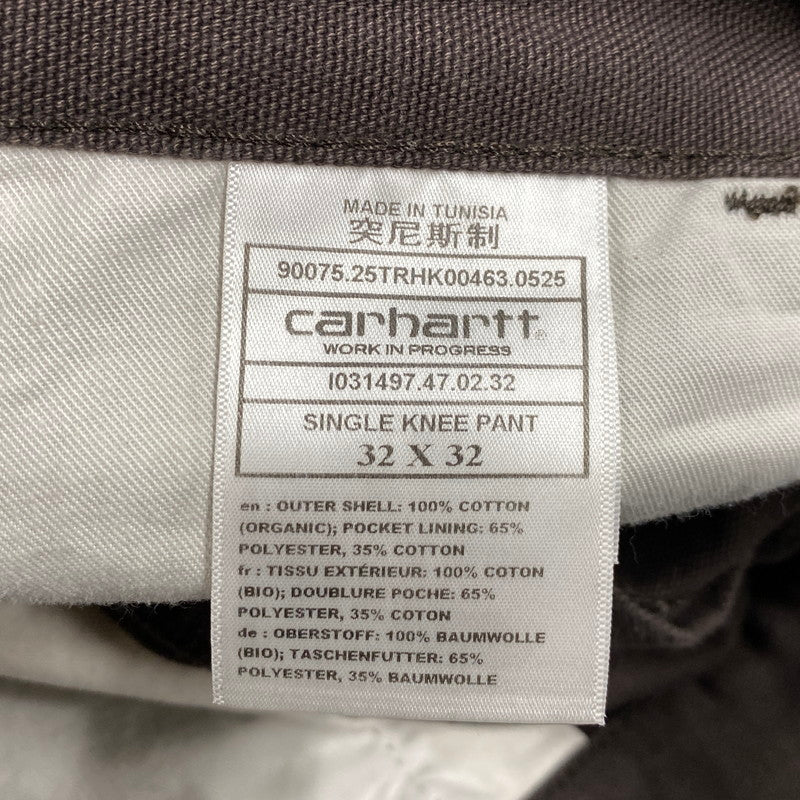 【中古品】【メンズ】 CARHARTT WIP カーハートダブリューアイピー I031497 SINGLE KNEE PANT シングル ニー パンツ ボトムス 153-260522-kh-07-izu サイズ：32×32 カラー：ブラウン 万代Net店