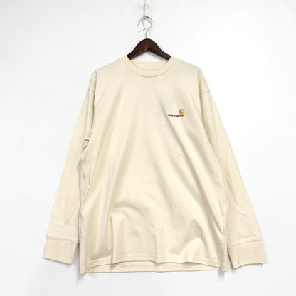 【中古美品】【メンズ】 CARHARTT WIP カーハート ダブリューアイピー I029955 L S ロングスリーブ AMERICAN SCRIPT T-SHIRT アメリカン スクリプト Tシャツ トップス 長袖 142-260531-ya-12-izu サイズ：L カラー：ベージュ 万代Net店