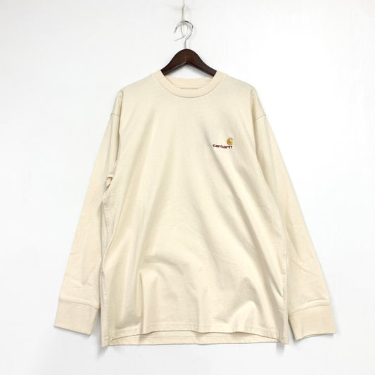 【中古美品】【メンズ】 CARHARTT WIP カーハート ダブリューアイピー I029955 L S ロングスリーブ AMERICAN SCRIPT T-SHIRT アメリカン スクリプト Tシャツ トップス 長袖 142-260531-ya-12-izu サイズ：L カラー：ベージュ 万代Net店