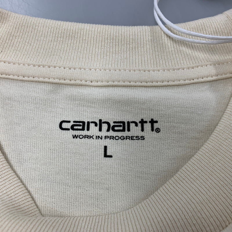 【中古美品】【メンズ】 CARHARTT WIP カーハート ダブリューアイピー I029955 L S ロングスリーブ AMERICAN SCRIPT T-SHIRT アメリカン スクリプト Tシャツ トップス 長袖 142-260531-ya-12-izu サイズ：L カラー：ベージュ 万代Net店