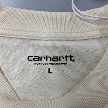 【中古美品】【メンズ】 CARHARTT WIP カーハート ダブリューアイピー I029955 L S ロングスリーブ AMERICAN SCRIPT T-SHIRT アメリカン スクリプト Tシャツ トップス 長袖 142-260531-ya-12-izu サイズ：L カラー：ベージュ 万代Net店