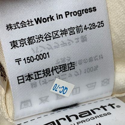 【中古美品】【メンズ】 CARHARTT WIP カーハート ダブリューアイピー I029955 L S ロングスリーブ AMERICAN SCRIPT T-SHIRT アメリカン スクリプト Tシャツ トップス 長袖 142-260531-ya-12-izu サイズ：L カラー：ベージュ 万代Net店