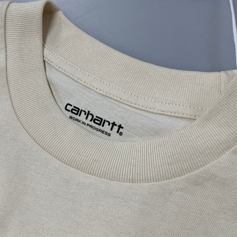 【中古美品】【メンズ】 CARHARTT WIP カーハート ダブリューアイピー I029955 L S ロングスリーブ AMERICAN SCRIPT T-SHIRT アメリカン スクリプト Tシャツ トップス 長袖 142-260531-ya-12-izu サイズ：L カラー：ベージュ 万代Net店