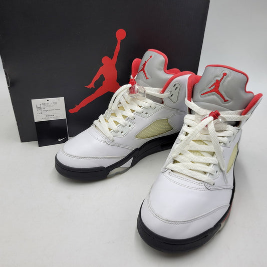 【中古品】【メンズ】 NIKE ナイキ AIR JORDAN 5 RETRO DA1911-102 エアジョーダン 5 レトロ スニーカー シューズ 靴 160-260522-as-06-izu サイズ：26.5cm カラー：TRUE WHITE/FIRE RED-BLACK 万代Net店