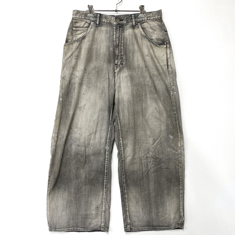 【中古品】【メンズ】 ANCELLM アンセルム ANC-PT71 LIGHT OZ WIDE STRAIGHT DENIM PANTS ライト オンス ストレート デニム パンツ ボトムス 151-260522-kh-10-izu サイズ：2 カラー：ダークグレー系 万代Net店