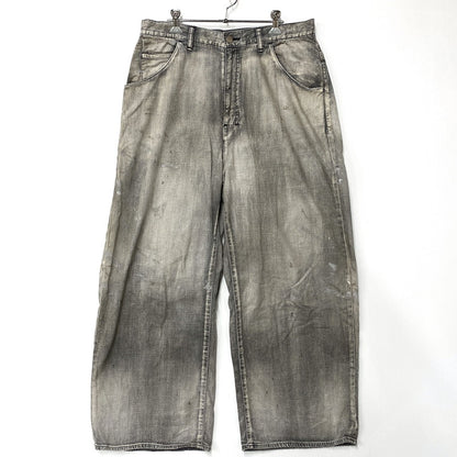 【中古品】【メンズ】 ANCELLM アンセルム ANC-PT71 LIGHT OZ WIDE STRAIGHT DENIM PANTS ライト オンス ストレート デニム パンツ ボトムス 151-260522-kh-10-izu サイズ：2 カラー：ダークグレー系 万代Net店