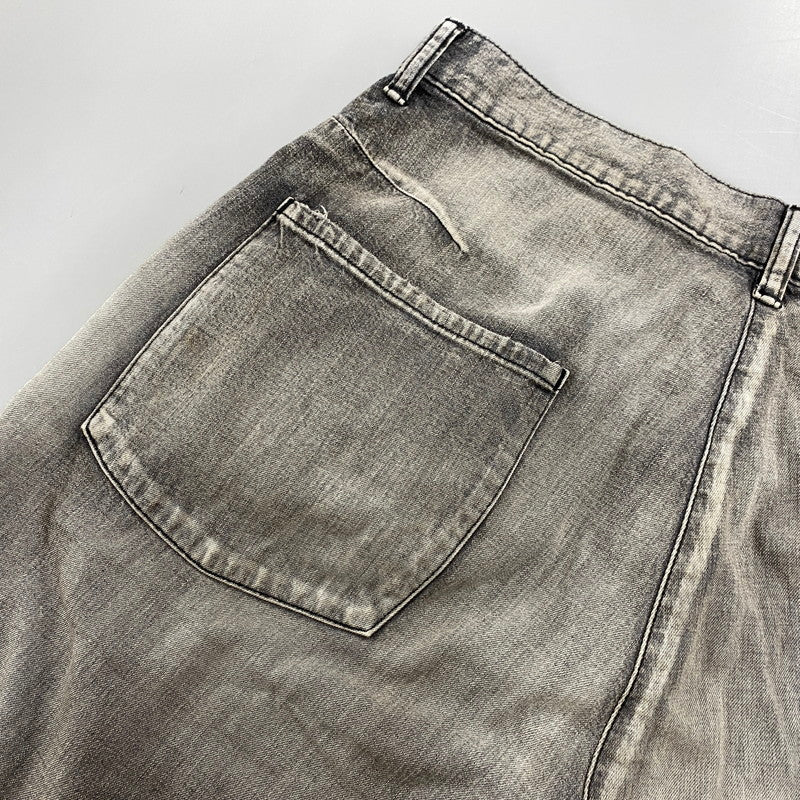【中古品】【メンズ】 ANCELLM アンセルム ANC-PT71 LIGHT OZ WIDE STRAIGHT DENIM PANTS ライト オンス ストレート デニム パンツ ボトムス 151-260522-kh-10-izu サイズ：2 カラー：ダークグレー系 万代Net店